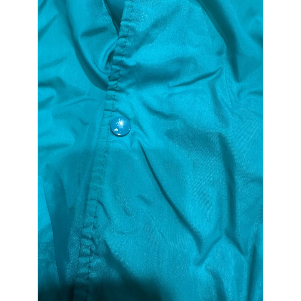 Vintage 80s 90s Action Windbreaker Jacket Teal Varsity Bomber Mens Size Large - Picture 5 of 7
